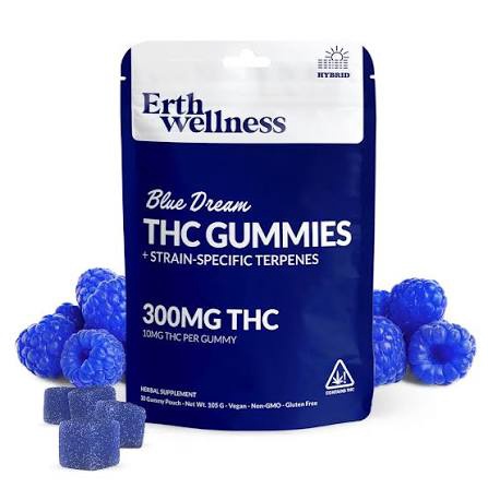 ERTH WELLNESS 300MG THC GUMMIES 30CT / Blue Dream